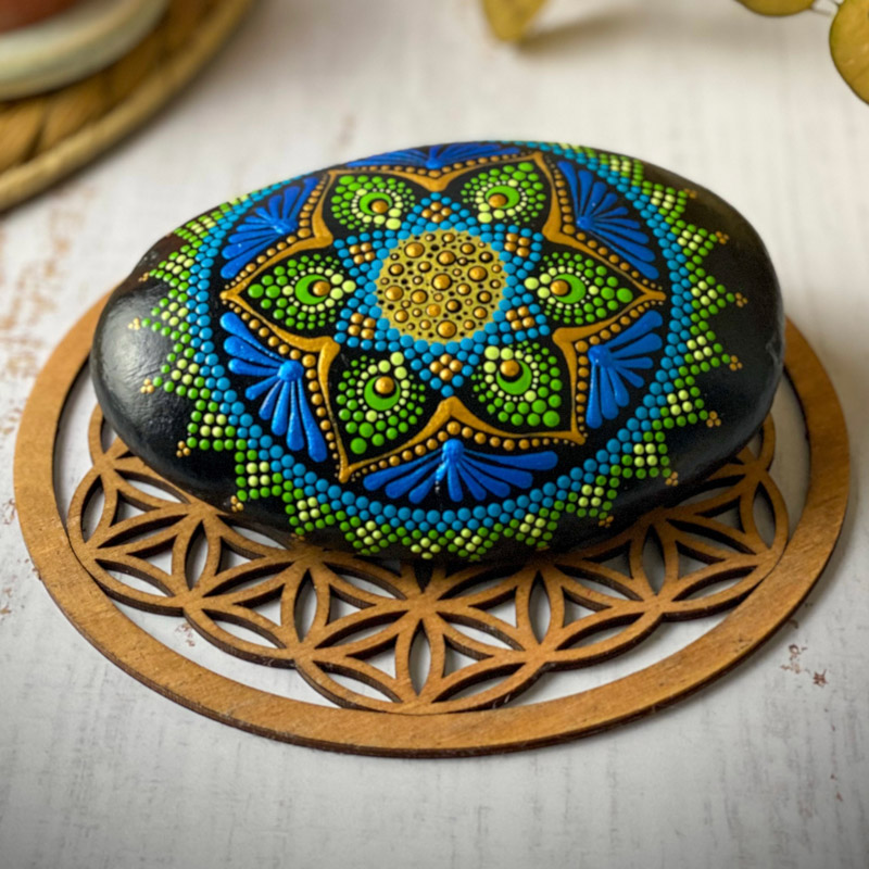 Mandala vert et bleu - Sowilo