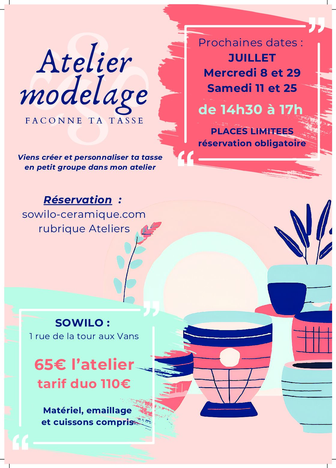 Atelier modelage : Façonne ta tasse