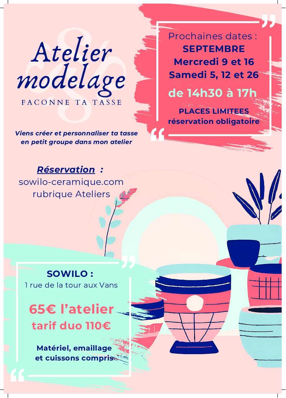 Atelier modelage : Façonne ta tasse
