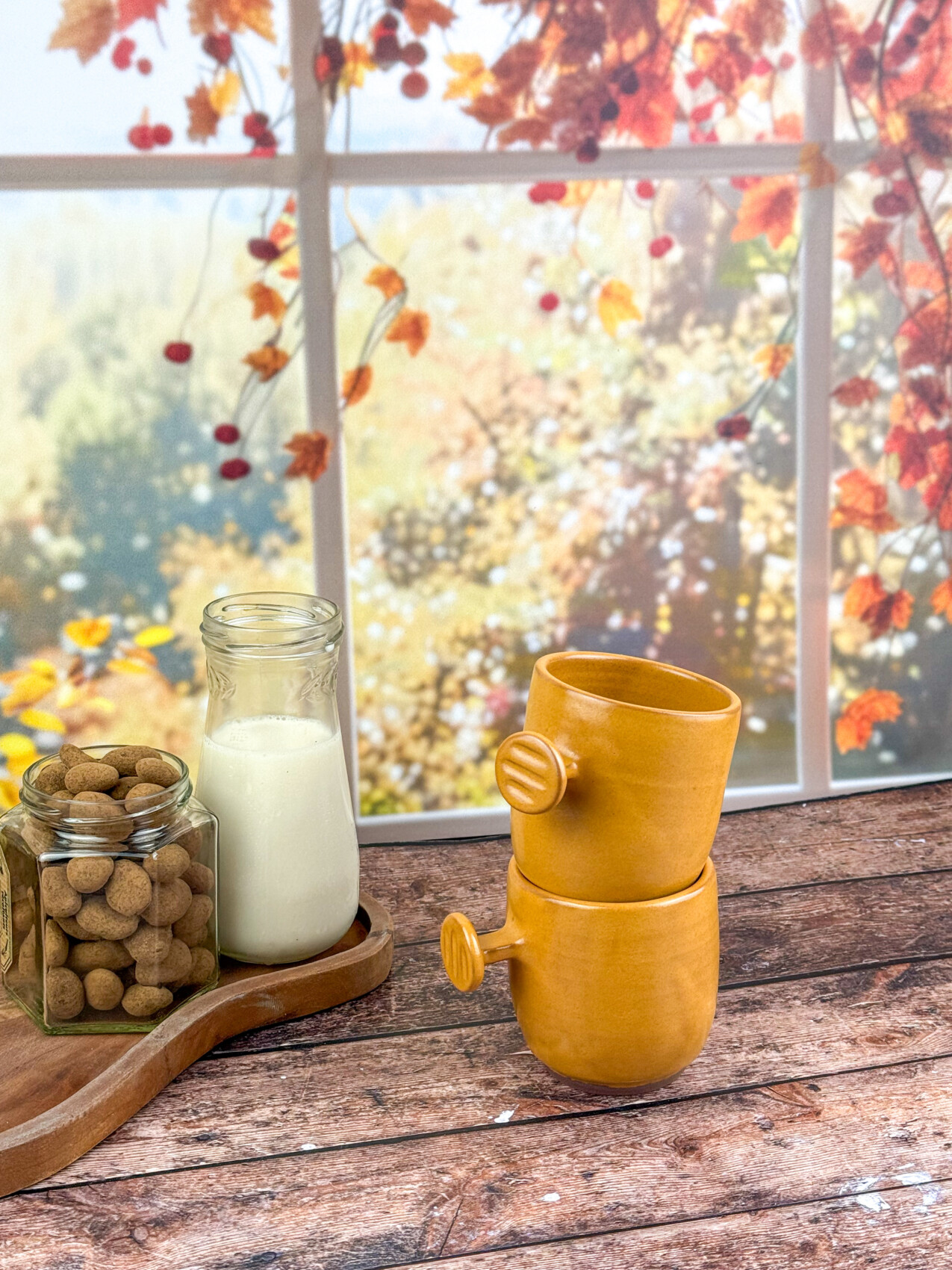 Nouveauté automne : la tasse Etreinte émail Octobre, orange épicé