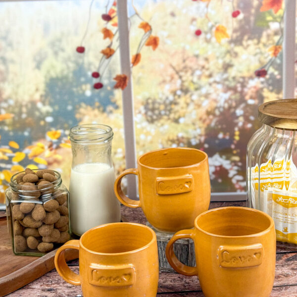 Trio de mug Love céramique artisanale